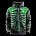 3D Print Hoodies for Men Women Terror Skeleton Halloween Fashion Casual Sweatshirt Oversized Hoodie Pullovers Tracksuit Clothing
