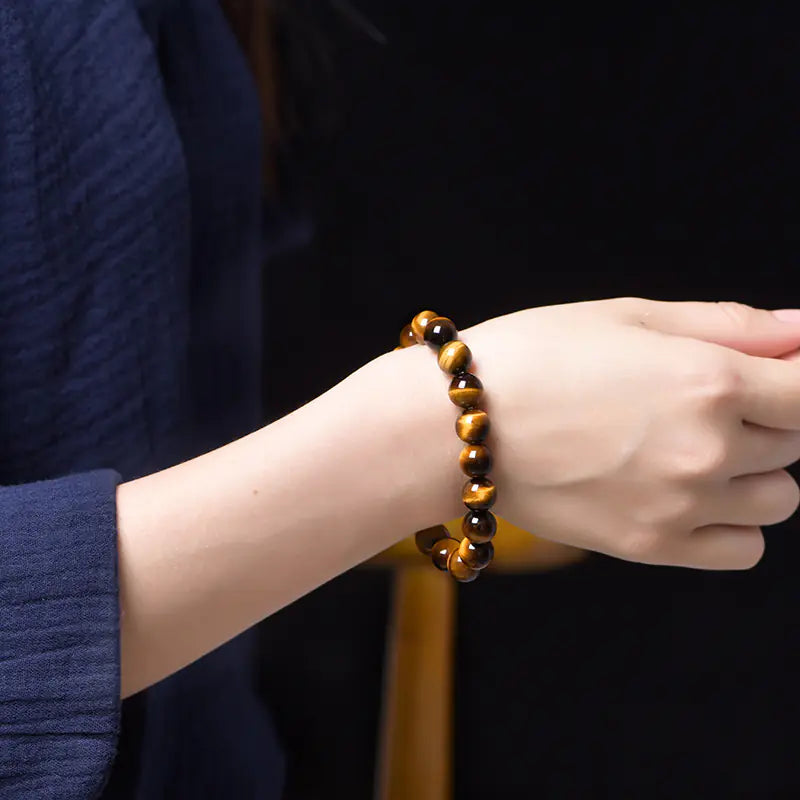 Natural Tiger Eye Stone Bracelet - Crystal Jewelry