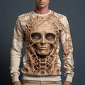 3D Printed Funny Skull Sweatshirts for Men Personality Pattern Hoodie Fashion Harajuku Casual O-Neck Hoodies Oversized Pullover