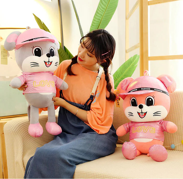 Colorful Plush Love Mouse Mascot Toy