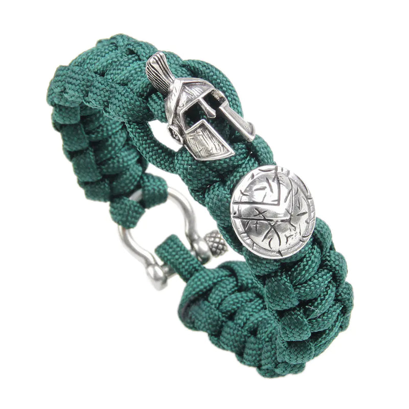 Survival Paracord Bracelet with Helmet Shield Design