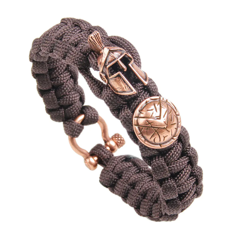 Survival Paracord Bracelet with Helmet Shield Design