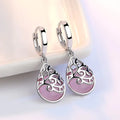 Moonlight Opal Totem 925 Silver-Plated Earrings