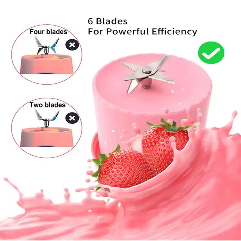 USB Rechargeable Portable Electric Fruit Juicer Blender Handheld Smoothie Milkshake Maker Mini Juice Water Stirring Mixer Cup