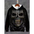 Vintage Men'S Sweatshirt 3D Skull Graphic Printed Casual Hoodie Autumn Spring Oversized Clothing Harajuku Long Sleeve Pullovers