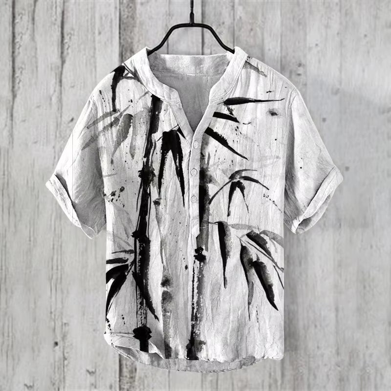 2025 New Cardigan Men'S Casual Shirt 3D Printed Short Sleeve Linen Shirt Men'S Summer Men'S Tops S-5XL Fast Shipping
