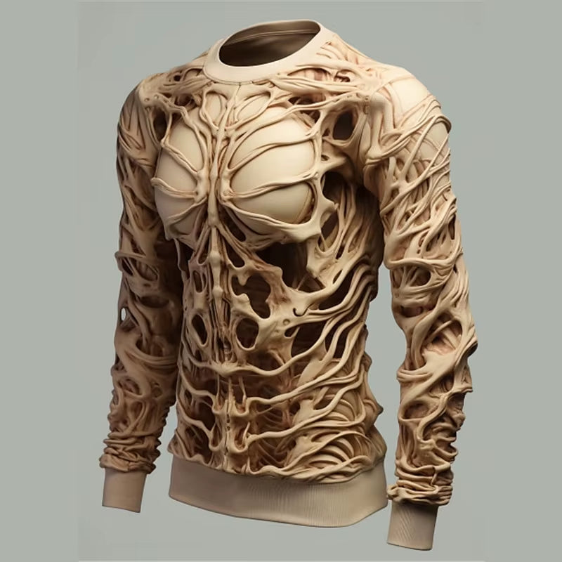 3D Printed Funny Skull Sweatshirts for Men Personality Pattern Hoodie Fashion Harajuku Casual O-Neck Hoodies Oversized Pullover